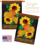 Welcome Pumpkin - Harvest & Autumn Fall Vertical Impressions Decorative Flags HG113029 Made In USA