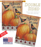 Welcome Friends Crows - Harvest & Autumn Fall Vertical Impressions Decorative Flags HG113059 Made In USA