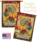 Autumn Blessings Turkey - Harvest & Autumn Fall Vertical Impressions Decorative Flags HG113070 Made In USA