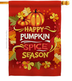 Pumpkin Spice - Harvest & Autumn Fall Vertical Impressions Decorative Flags HG113090 Made In USA