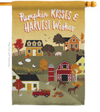 Harvest Village - Harvest & Autumn Fall Vertical Impressions Decorative Flags HG113098 Made In USA