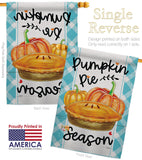 Pumpkin Pie - Harvest & Autumn Fall Vertical Impressions Decorative Flags HG113102 Made In USA