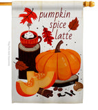 Pumpkin Spice Latte - Harvest & Autumn Fall Vertical Impressions Decorative Flags HG113108 Made In USA