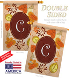 Autumn C Initial - Harvest & Autumn Fall Vertical Impressions Decorative Flags HG130029 Made In USA