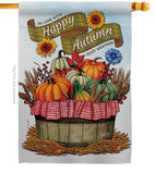 Cozy Autumn - Harvest Autumn Fall Vertical Impressions Decorative Flags HG130420 Made In USA