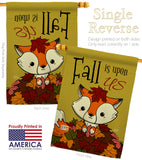 Fall Is Upon Us - Harvest & Autumn Fall Vertical Impressions Decorative Flags HG137105 Made In USA