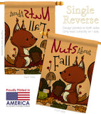 Nuts About Fall - Harvest & Autumn Fall Vertical Impressions Decorative Flags HG137106 Made In USA