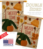 Sweater Time - Harvest & Autumn Fall Vertical Impressions Decorative Flags HG137107 Made In USA