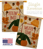 Sweater Time - Harvest & Autumn Fall Vertical Impressions Decorative Flags HG137107 Made In USA