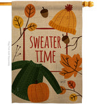 Sweater Time - Harvest & Autumn Fall Vertical Impressions Decorative Flags HG137107 Made In USA