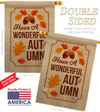 Wonderful Autumn - Harvest & Autumn Fall Vertical Impressions Decorative Flags HG137113 Made In USA