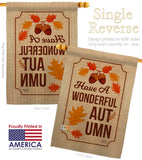 Wonderful Autumn - Harvest & Autumn Fall Vertical Impressions Decorative Flags HG137113 Made In USA