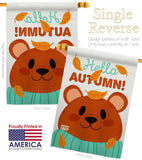 Bearly Autumn - Harvest & Autumn Fall Vertical Impressions Decorative Flags HG137607 Made In USA
