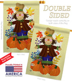 Autumn Scarecrow - Harvest & Autumn Fall Vertical Impressions Decorative Flags HG192120 Made In USA