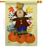 Autumn Scarecrow - Harvest & Autumn Fall Vertical Impressions Decorative Flags HG192120 Made In USA