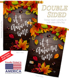 It's Autumn Time - Harvest & Autumn Fall Vertical Impressions Decorative Flags HG192145 Made In USA