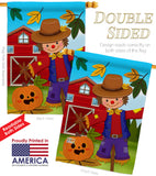 Harvest Scarecrow  - Harvest & Autumn Fall Vertical Impressions Decorative Flags HG192231 Made In USA