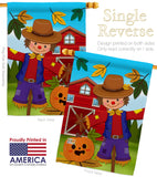 Harvest Scarecrow  - Harvest & Autumn Fall Vertical Impressions Decorative Flags HG192231 Made In USA