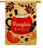 Fall Drinks - Harvest & Autumn Fall Vertical Impressions Decorative Flags HG192659 Made In USA