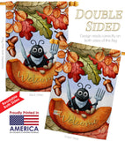 Hungry Ladybug - Harvest & Autumn Fall Vertical Impressions Decorative Flags HG192671 Made In USA