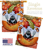 Hungry Ladybug - Harvest & Autumn Fall Vertical Impressions Decorative Flags HG192671 Made In USA