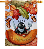 Hungry Ladybug - Harvest & Autumn Fall Vertical Impressions Decorative Flags HG192671 Made In USA