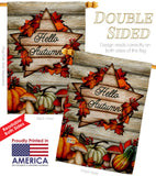 Autumn Farmhouse - Harvest & Autumn Fall Vertical Impressions Decorative Flags HG192704 Made In USA