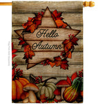 Autumn Farmhouse - Harvest & Autumn Fall Vertical Impressions Decorative Flags HG192704 Made In USA