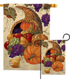 Cornucopia - Harvest & Autumn Fall Vertical Impressions Decorative Flags HG113041 Made In USA