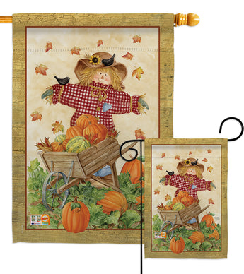 Scarecrow - Harvest & Autumn Fall Vertical Impressions Decorative Flags HG113043 Made In USA