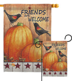 Welcome Friends Crows - Harvest & Autumn Fall Vertical Impressions Decorative Flags HG113059 Made In USA