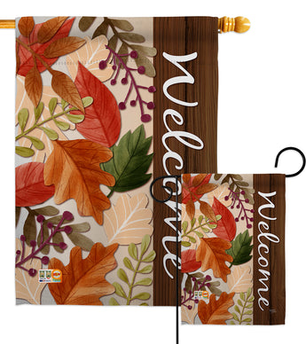 Autumn Leaves - Harvest & Autumn Fall Vertical Impressions Decorative Flags HG113082 Made In USA