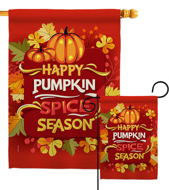 Pumpkin Spice - Harvest & Autumn Fall Vertical Impressions Decorative Flags HG113090 Made In USA