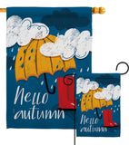 Hello Autumn - Harvest & Autumn Fall Vertical Impressions Decorative Flags HG113094 Made In USA