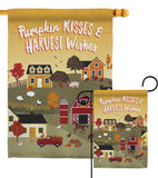 Harvest Village - Harvest & Autumn Fall Vertical Impressions Decorative Flags HG113098 Made In USA