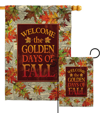 Golden Fall - Harvest & Autumn Fall Vertical Impressions Decorative Flags HG113101 Made In USA