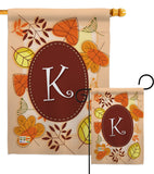 Autumn K Initial - Harvest & Autumn Fall Vertical Impressions Decorative Flags HG130037 Made In USA