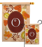 Autumn O Initial - Harvest & Autumn Fall Vertical Impressions Decorative Flags HG130041 Made In USA