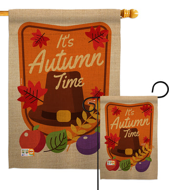 It's Autumn - Harvest & Autumn Fall Vertical Impressions Decorative Flags HG137087 Made In USA