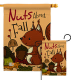 Nuts About Fall - Harvest & Autumn Fall Vertical Impressions Decorative Flags HG137106 Made In USA