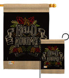 Charlkboard Hello Autumn - Harvest & Autumn Fall Vertical Impressions Decorative Flags HG137108 Made In USA