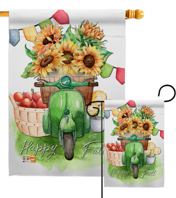 Sunflowers Fall - Harvest & Autumn Fall Vertical Impressions Decorative Flags HG137192 Made In USA