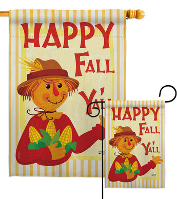 Fall Scarecrow - Harvest & Autumn Fall Vertical Impressions Decorative Flags HG137564 Made In USA