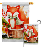 Autumn Fox - Harvest & Autumn Fall Vertical Impressions Decorative Flags HG137595 Made In USA