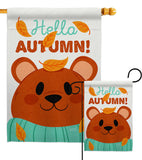 Bearly Autumn - Harvest & Autumn Fall Vertical Impressions Decorative Flags HG137607 Made In USA