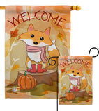 Welcome Fall Foxy - Harvest & Autumn Fall Vertical Impressions Decorative Flags HG191108 Made In USA