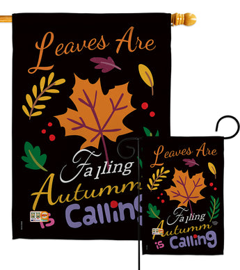 Leaves Are Falling - Harvest & Autumn Fall Vertical Impressions Decorative Flags HG192044 Made In USA