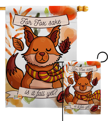 Fox Sake, Fall Yet - Harvest & Autumn Fall Vertical Impressions Decorative Flags HG192132 Made In USA