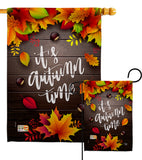 It's Autumn Time - Harvest & Autumn Fall Vertical Impressions Decorative Flags HG192145 Made In USA