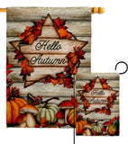 Autumn Farmhouse - Harvest & Autumn Fall Vertical Impressions Decorative Flags HG192704 Made In USA